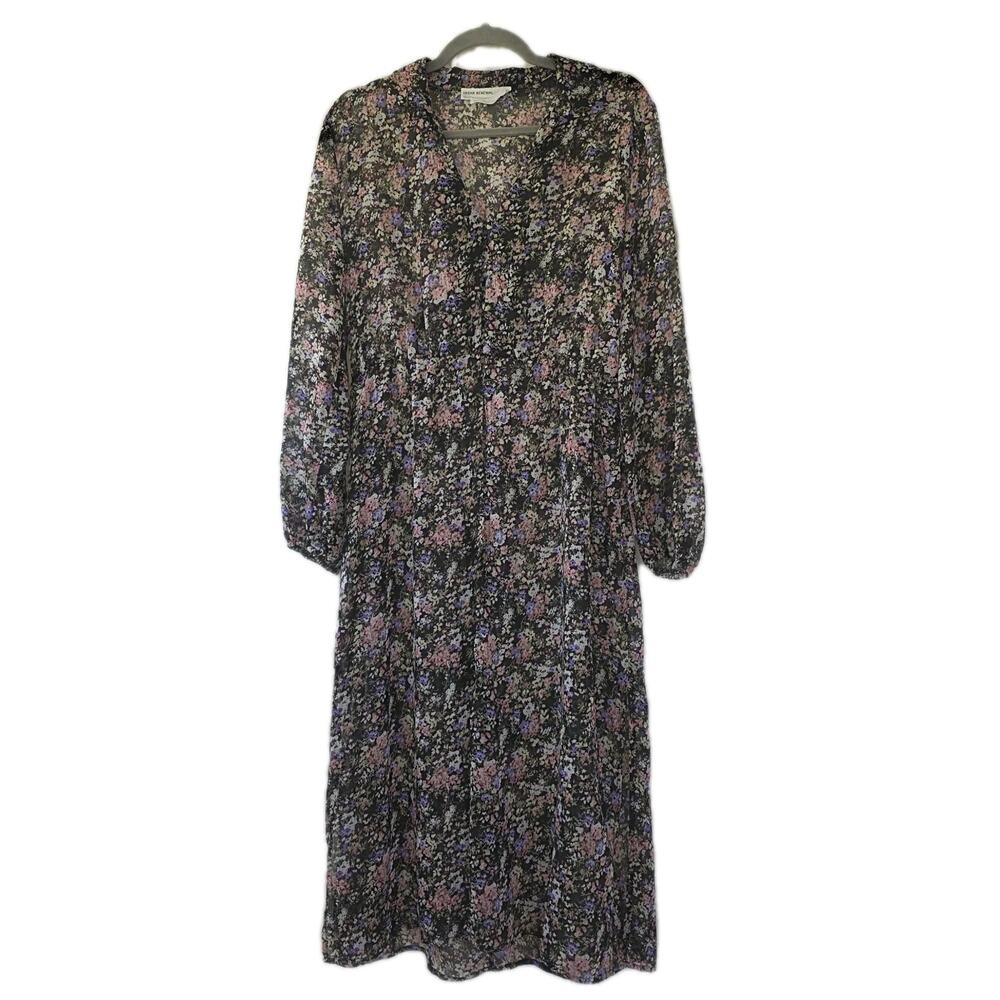 Urban Renewal‎ Outfitters kimono duster long midi Dress Pink Floral S boho New